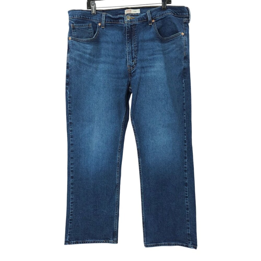 Levis Signature Jeans Relaxed Fit Men Size 40x29 Med Wash Denim Mid Rise Stretch